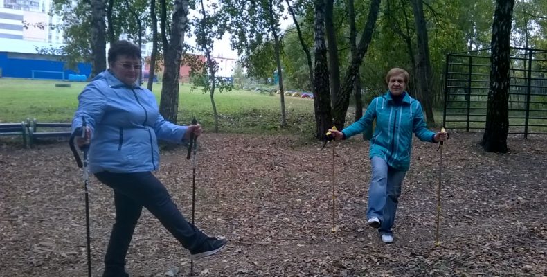 В дни перерыва в работе клуба «Нордик-Бутово» часть его членов тренировалась самостоятельно