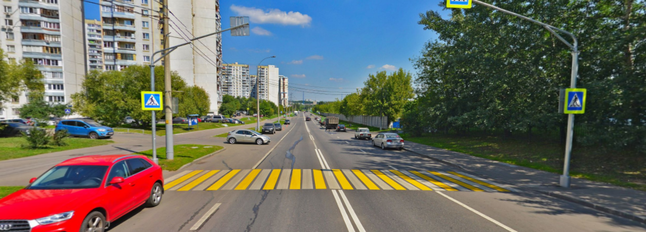 Обустроен пешеходный переход в Сев.Бутово на улице Коктебельская, д. 11