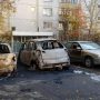 Сегодня ночью 19 октября 2018 в Северном Бутово сгорели две машины