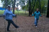 В дни перерыва в работе клуба «Нордик-Бутово» часть его членов тренировалась самостоятельно