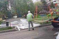 В районе Северное Бутово в седьмой раз прошла сплошная дезинфицирующая обработка