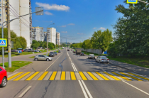 Обустроен пешеходный переход в Сев.Бутово на улице Коктебельская, д. 11